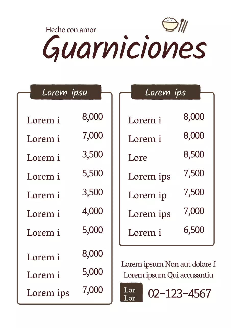 Promocione el menú de su restaurante de chuletas de cerdo