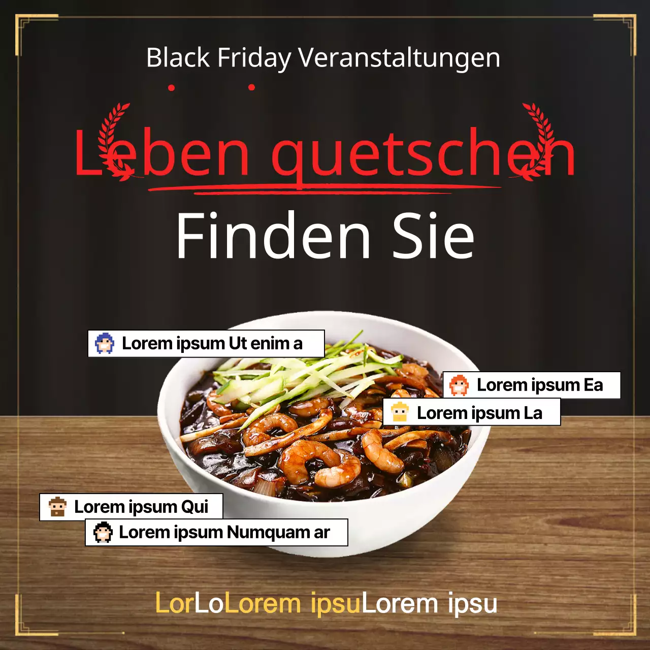 Bewerben Sie Ihr Black Friday-Event mit einem einfachen rot-schwarzen Look