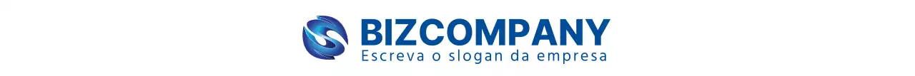 Cores azuis Estilo simples e simples Negócios Logótipo empresarial Para mercadoria