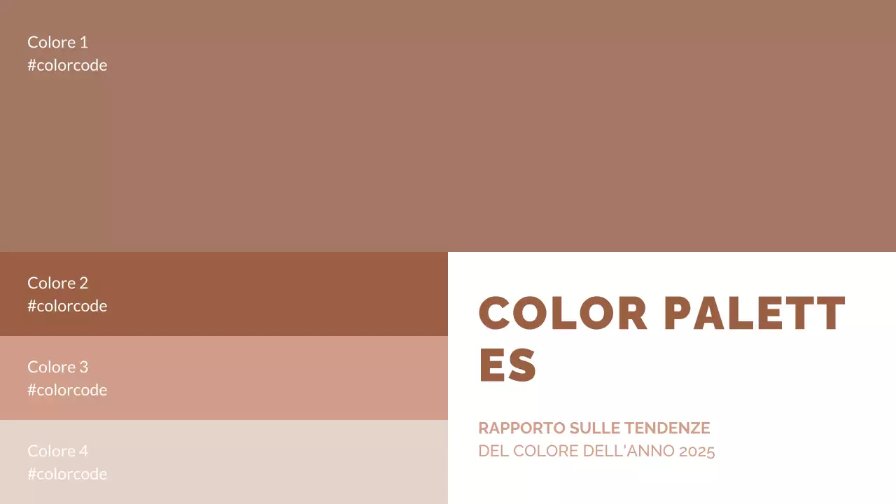 documento di relazione sulle tendenze moderne del marrone