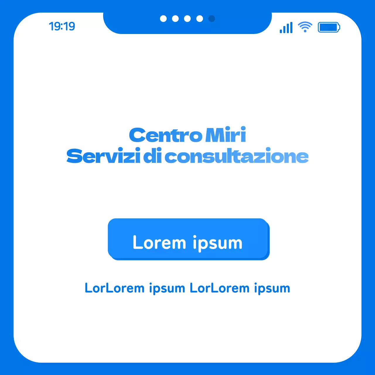 Corona Blue con tema chat blu