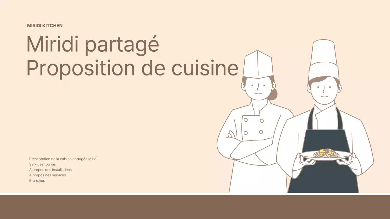 Brown Simple Shared Kitchen Entry Proposal Présentation PPT