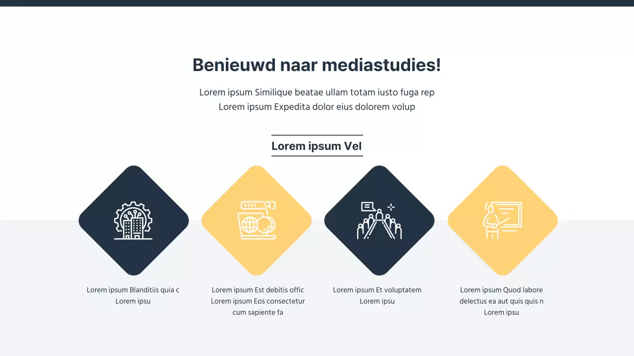 Een eenvoudige inleiding voor de afdeling public relations van een universiteit in marine en geel