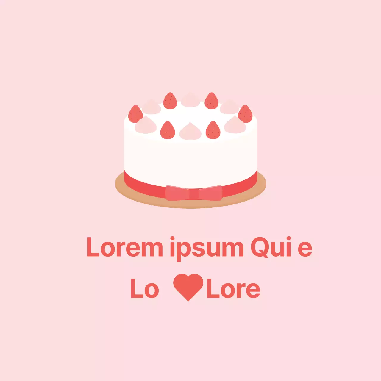 Roze illustratie nette cafe taart promotie