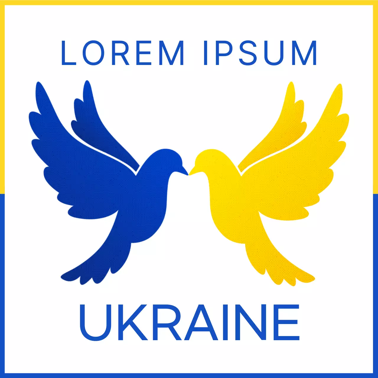 Bleu Jaune Paix Médias sociaux