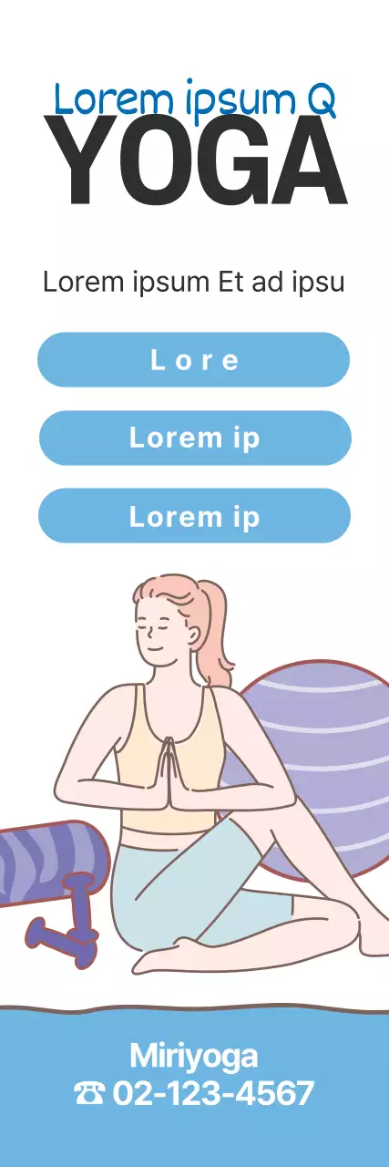 École de yoga pour femmes Sky Blue