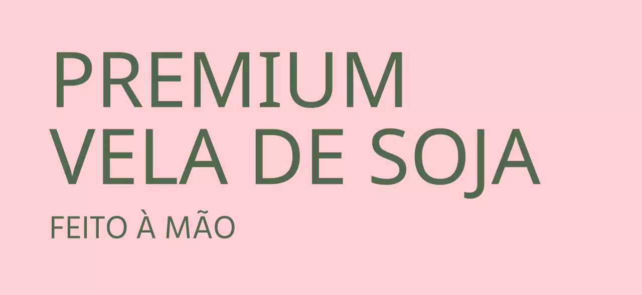 Promova a sua loja de velas de soja artesanais com texto cor-de-rosa e verde escuro