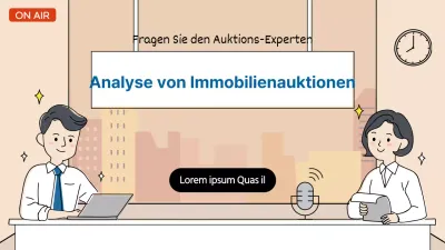 YouTube-Miniaturansicht einer Immobilienauktion mit rosa Funkkabine Q&A-Konzept