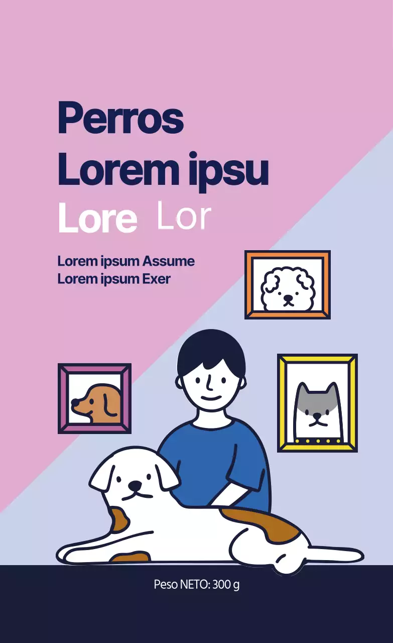 Bonito anuncio de cuidado de articulaciones en veterinario con ilustración rosa