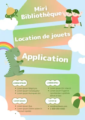 Un guide pour emprunter de jolis jouets aux couleurs dégradées vertes et orange
