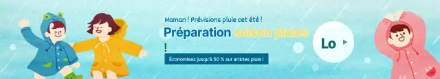 Préparation à la saison des pluies avec une illustration mignonne en bleu clair