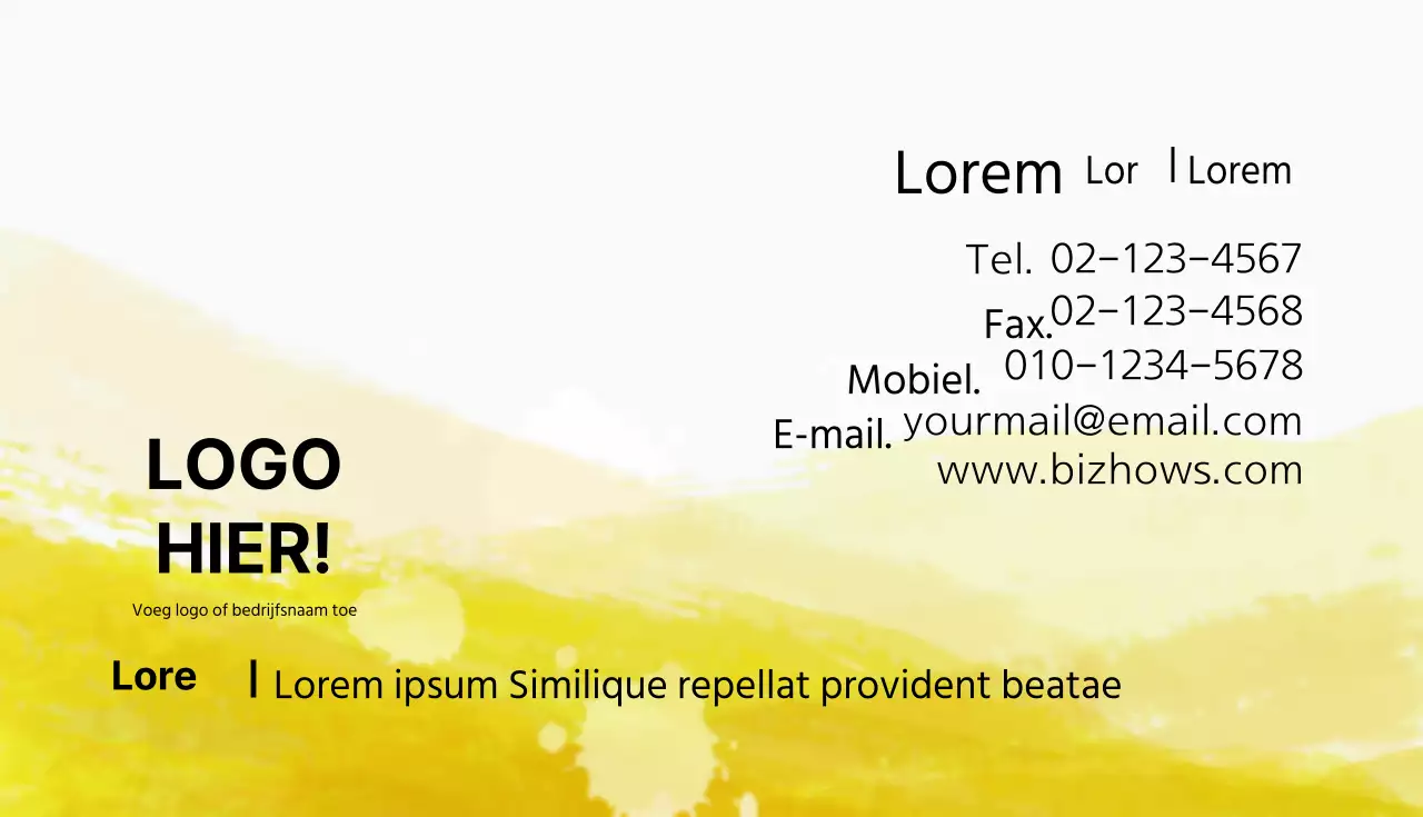 Gele waterachtergrond