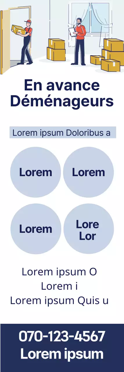 Illustration bleue Neat Yongdal Moving Promotion