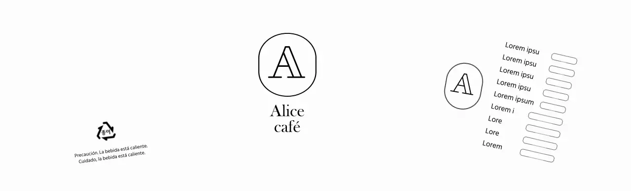 Portavasos sencillo con logotipo de cafetería