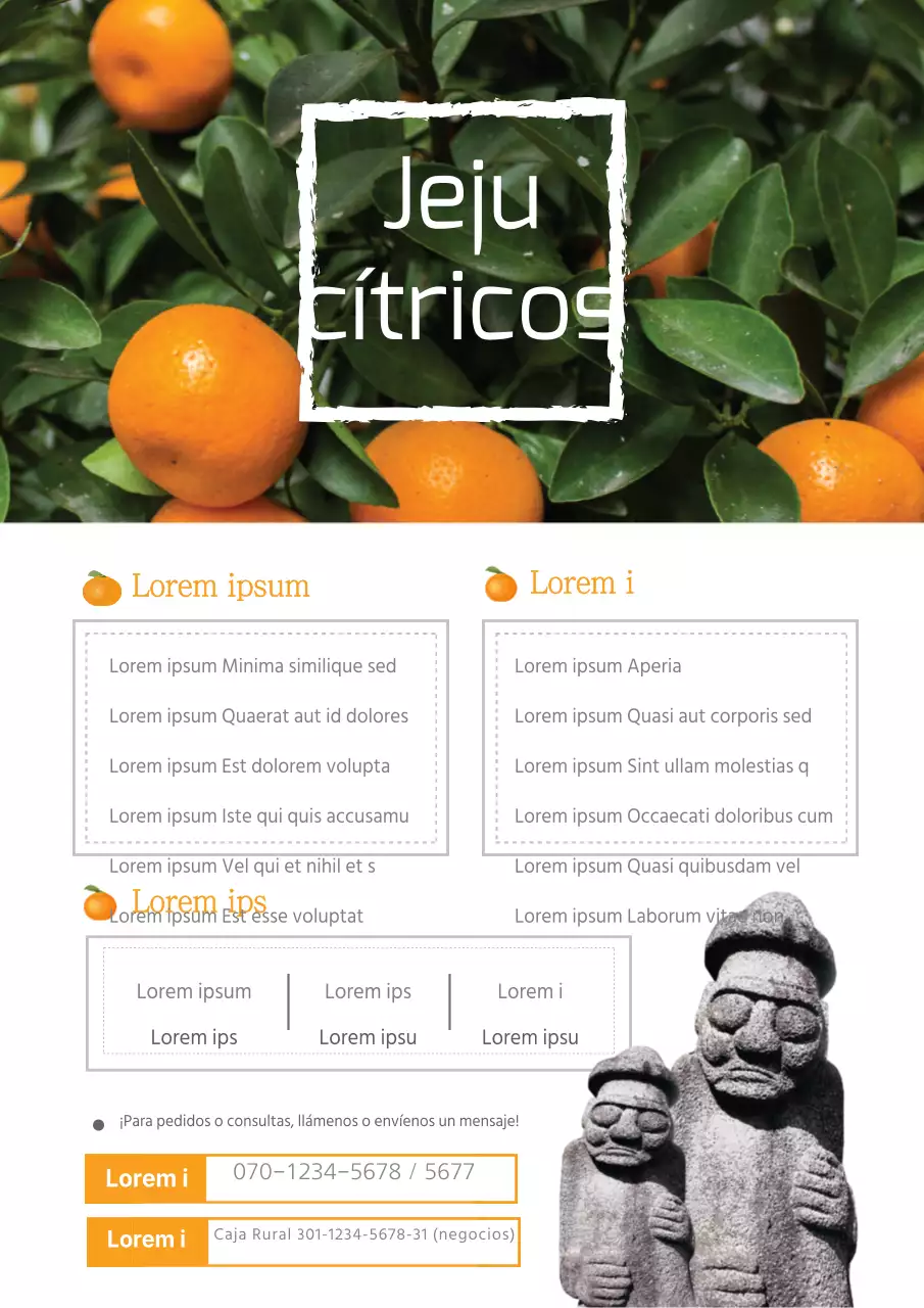 Folleto de promoción de los productos agrícolas de fresa