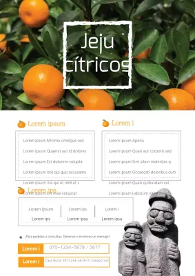 Folleto de promoción de los productos agrícolas de fresa