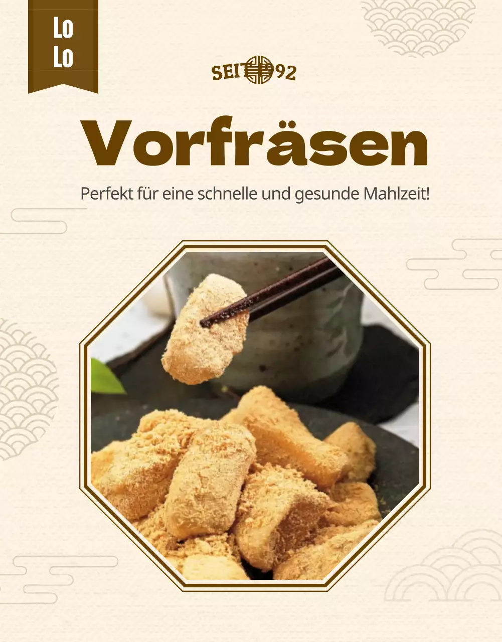 Einzelheiten zu den traditionellen braunen Reiskuchen zum Verkauf