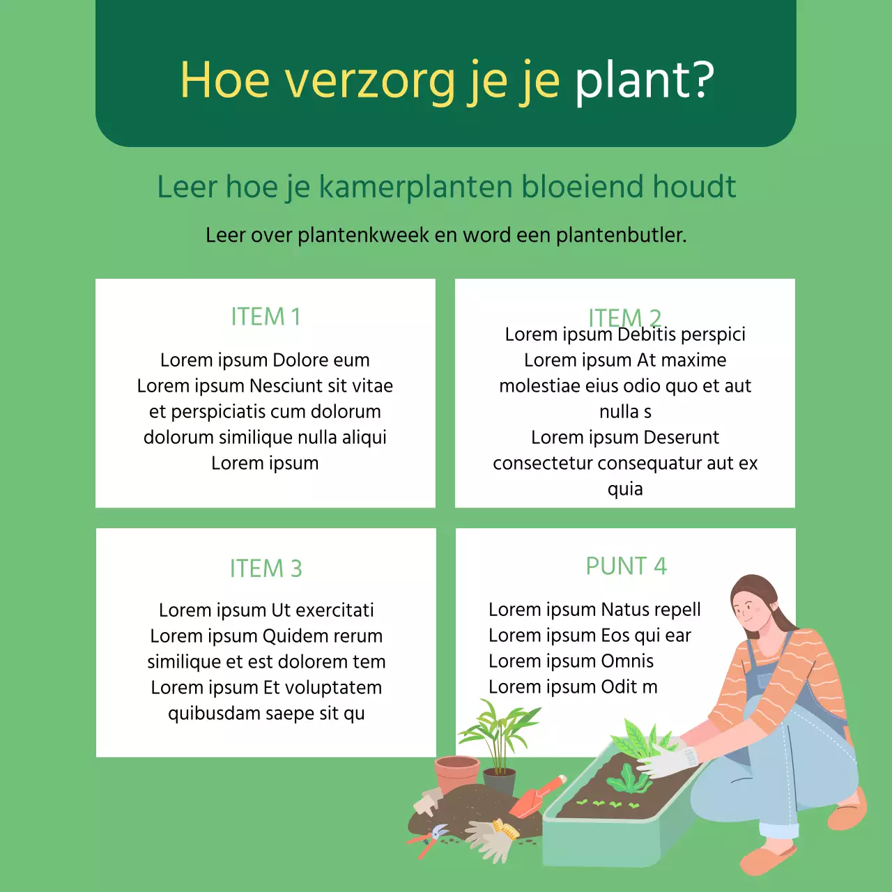 Groen geïllustreerde huisdiereninformatie