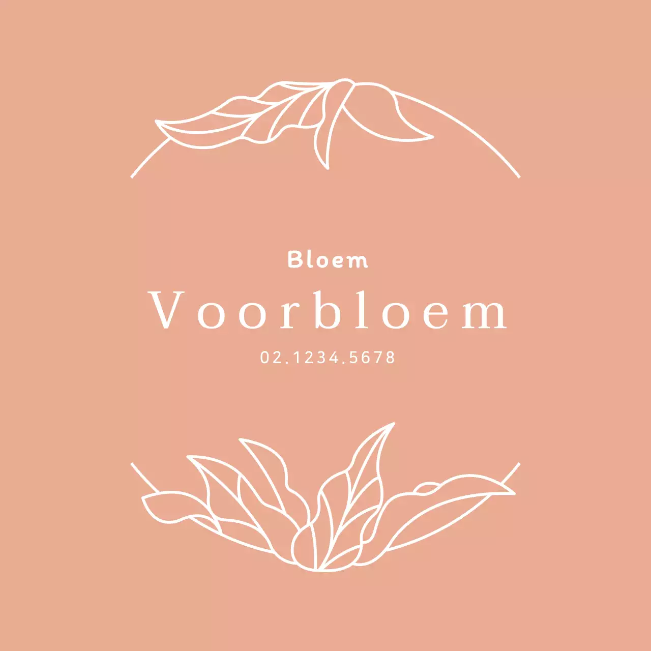 Roségoud Luxueuze Bloemenillustratie Bloemenwinkel Teken