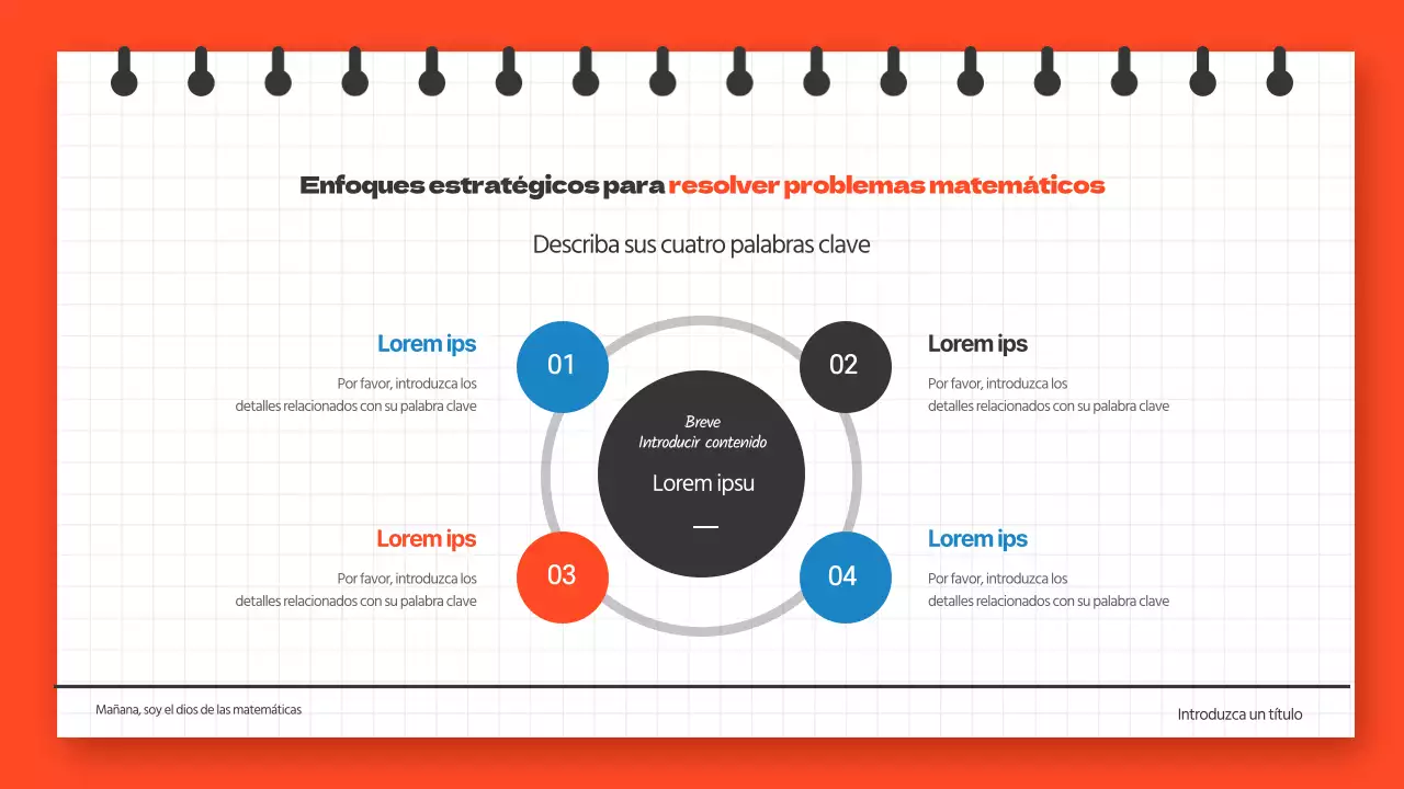 Infografía DAFO en azul y naranja
