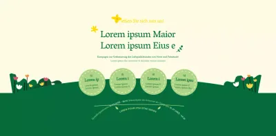 Über die grün-gelbe Kampagne "Zu Fuß zur Arbeit" im sauberen Stil