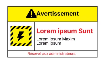 Blanc Jaune Avertissement de choc électrique