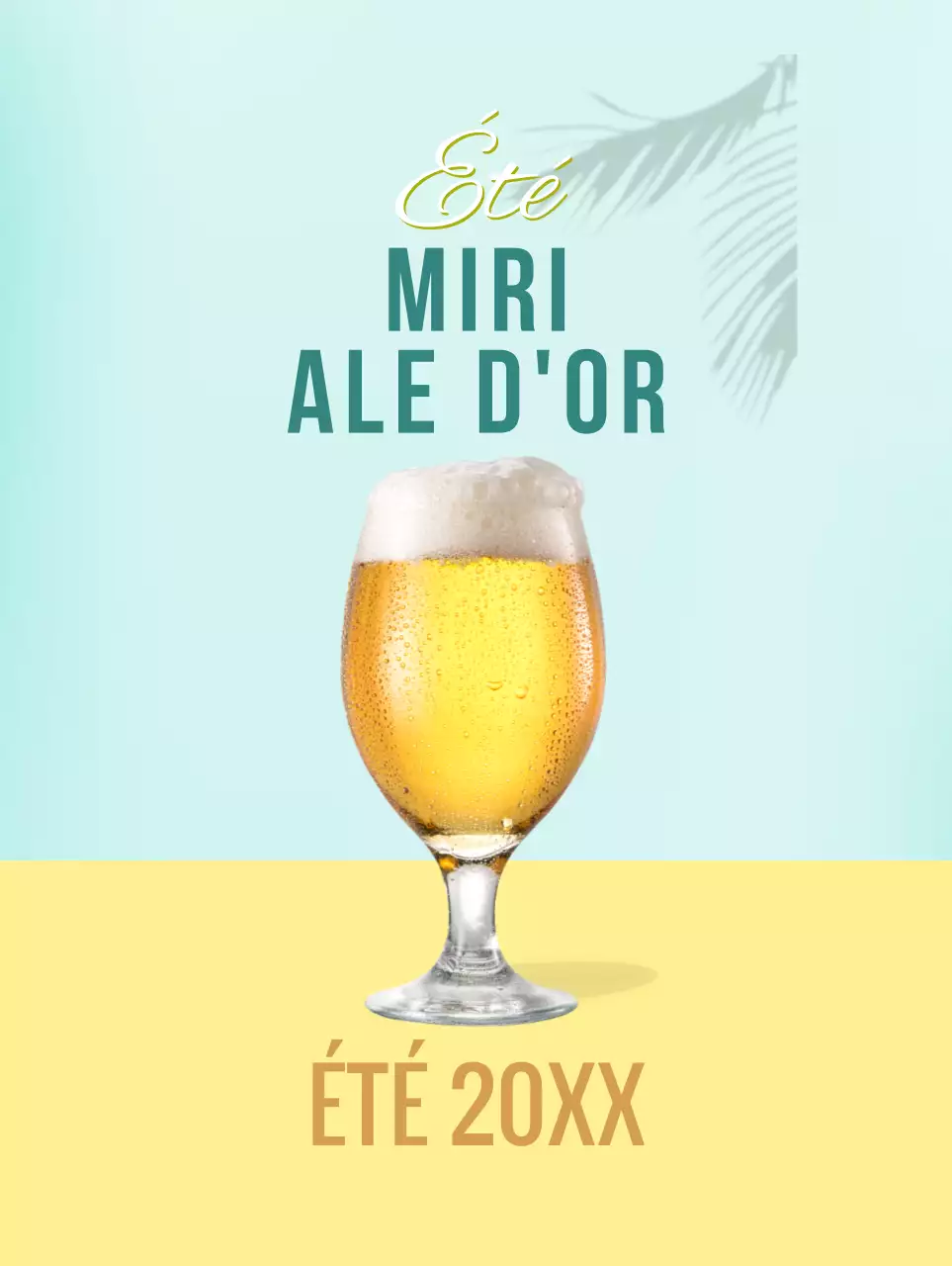 Une boisson fraîche en jaune et bleu clair