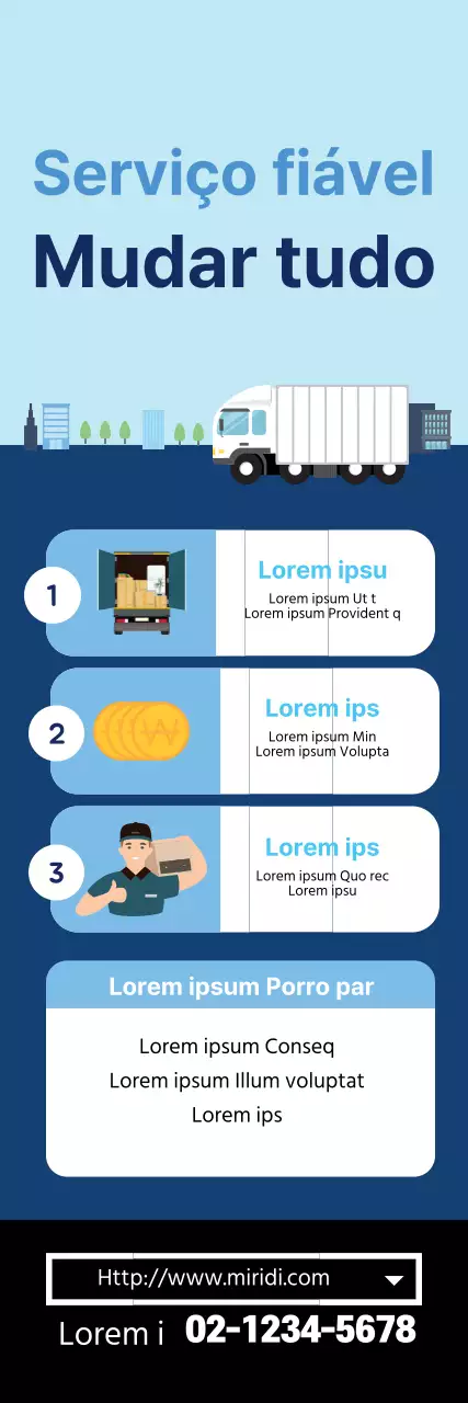 A Blue Illustration promove serviços de mudanças limpas