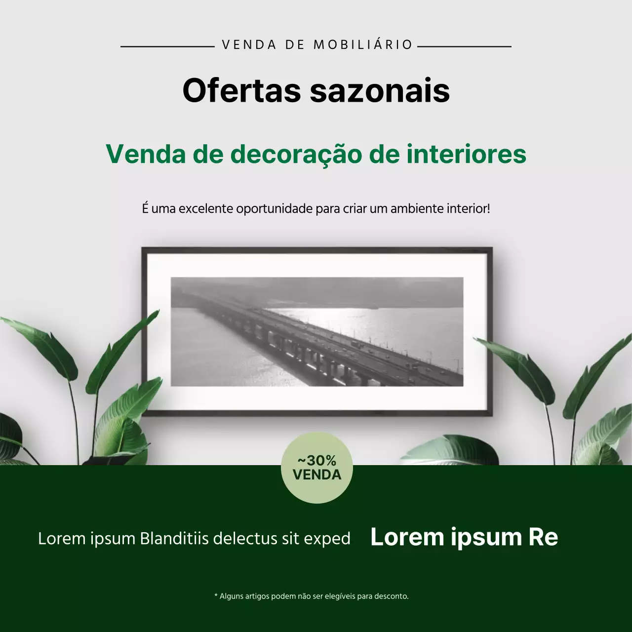 A fotografia ecológica destaca o mobiliário limpo Promova o seu evento