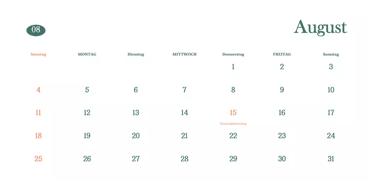 Cafe-Kalender mit Empfehlungen für das Getränk des Monats