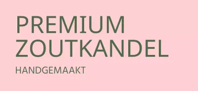 Promoot je handgemaakte sojakaarsenwinkel met roze en donkergroene tekst