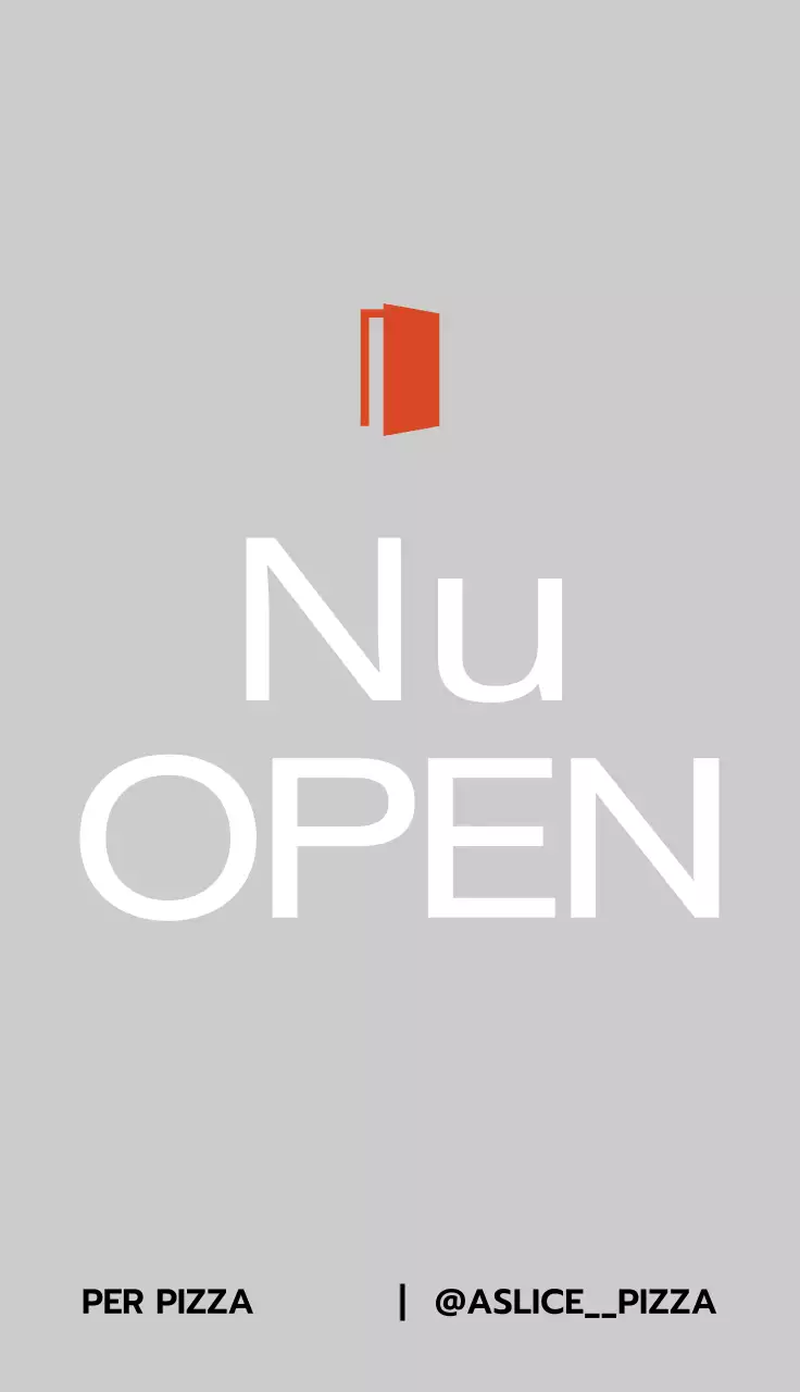 Promoot een pizzeria met een eenvoudige illustratie met rode accenten