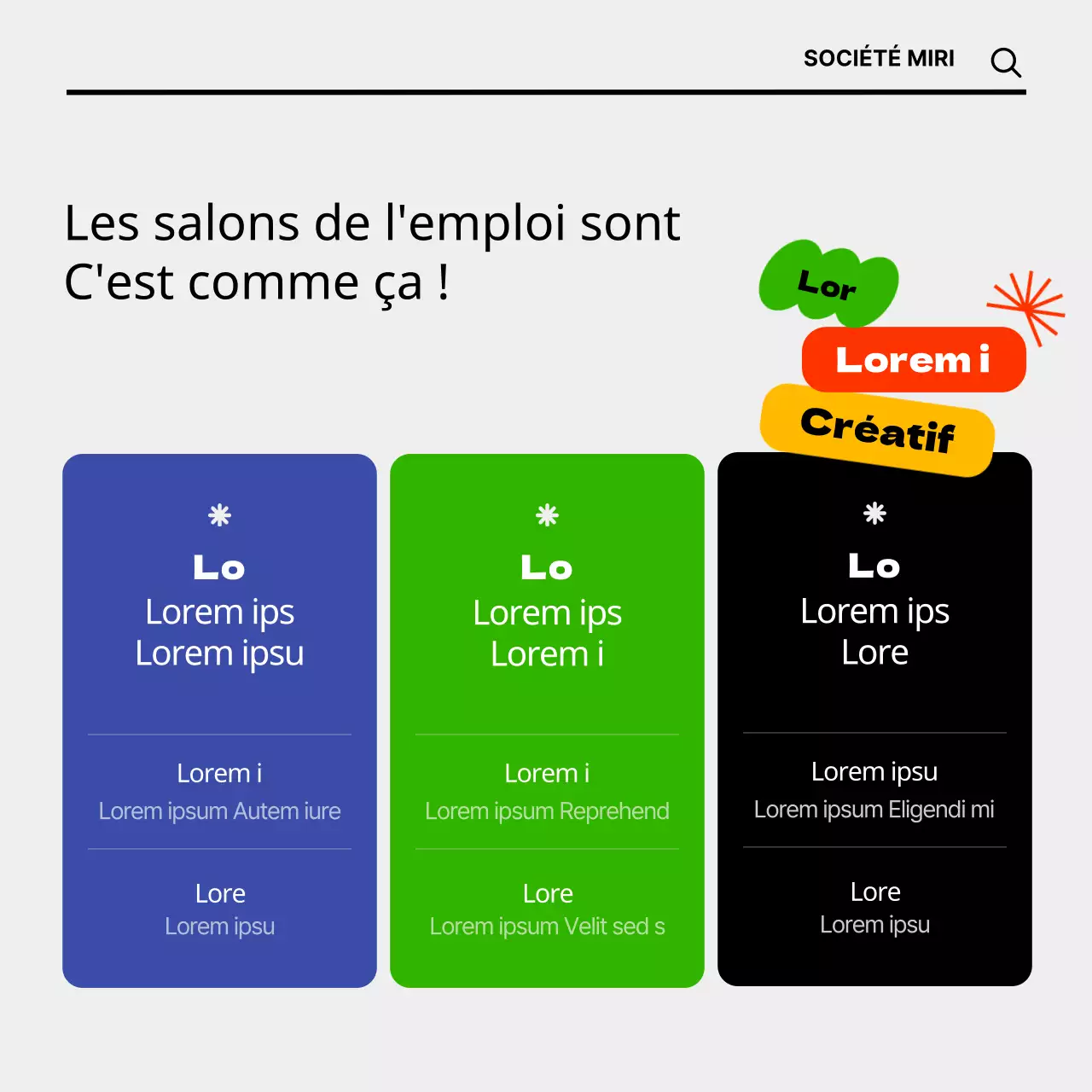 Des salons de l'emploi en ligne avec des concepts colorés et mignons