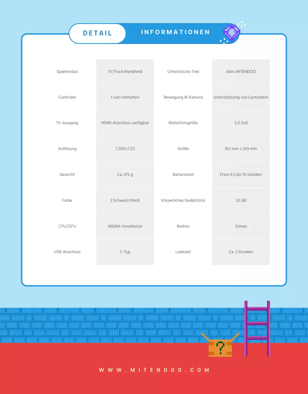 Spielgeräte Detailseite