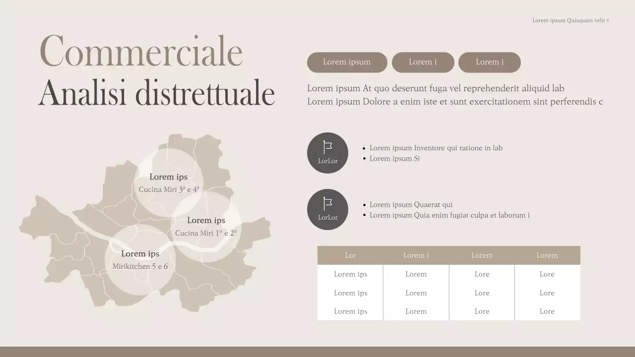 Cucina moderna condivisa in beige e marrone (presentazione)