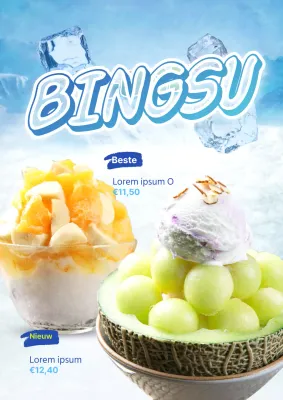 Maak reclame voor je schaafijsmenu voor een koele zomer