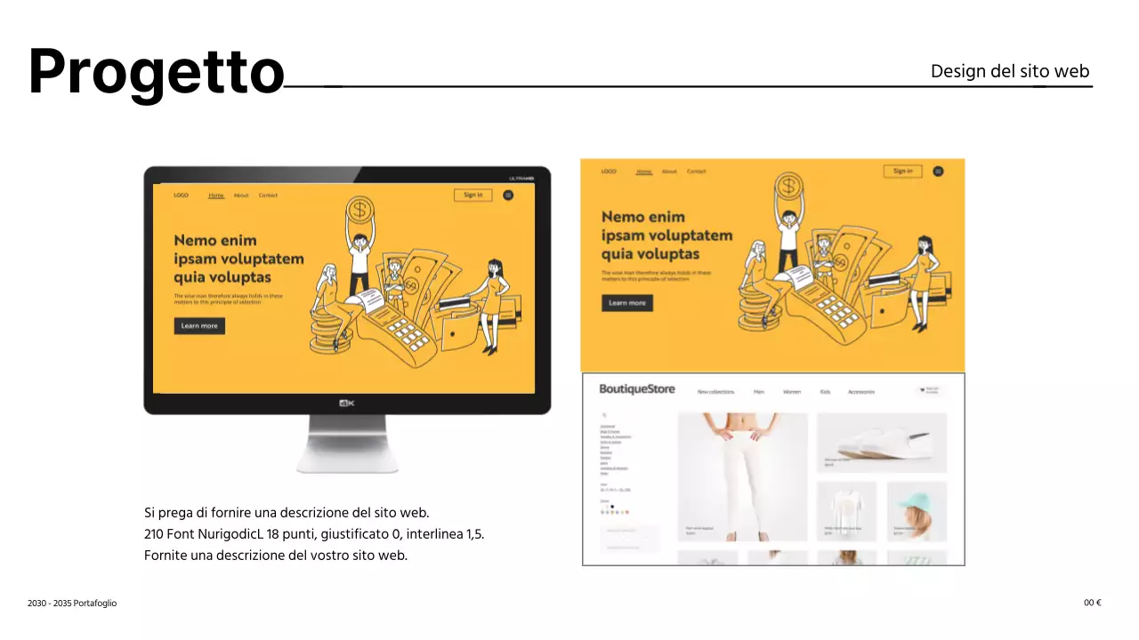 Portafoglio di design semplice