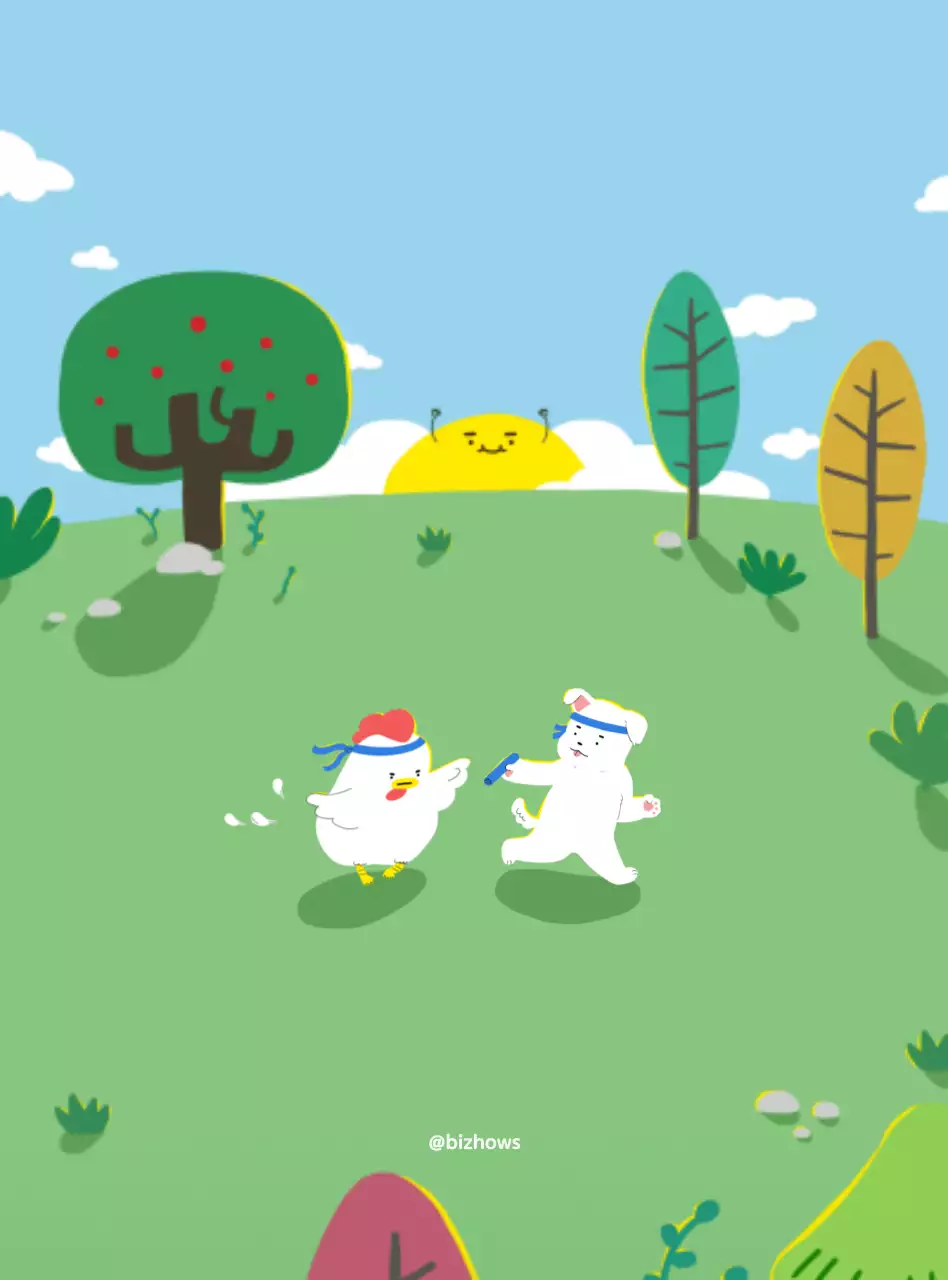 Conceito de ilustração de cão e galinha para artigos pessoais