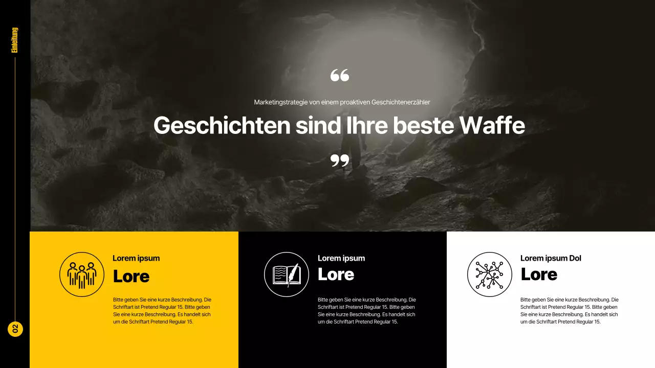 Gelb Schwarz Dynamisches Spielgespräch