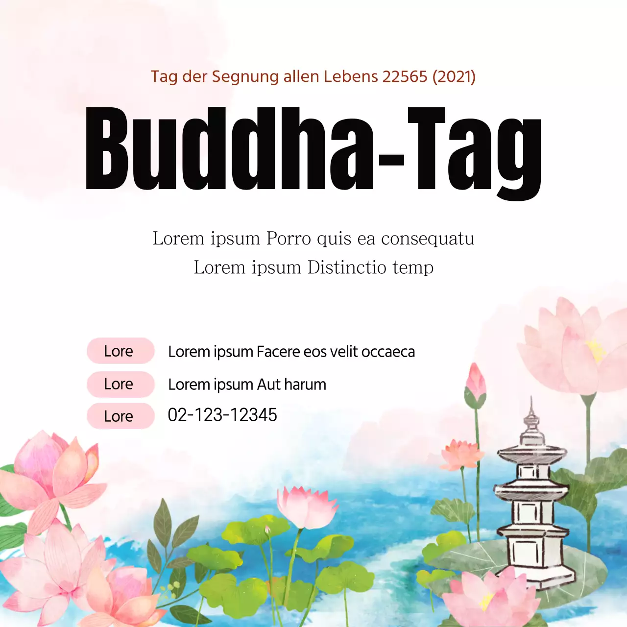 Ein Leitfaden für eine saubere weiß-rosa Feier zum Buddha-Tag