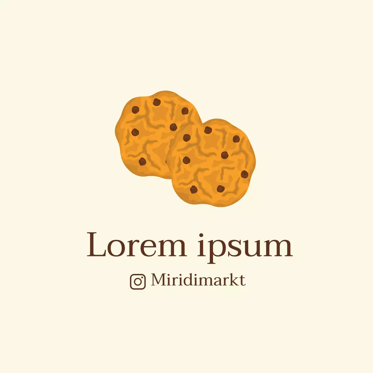 Witte illustratie schoon cafe chocolate chip cookie promotie