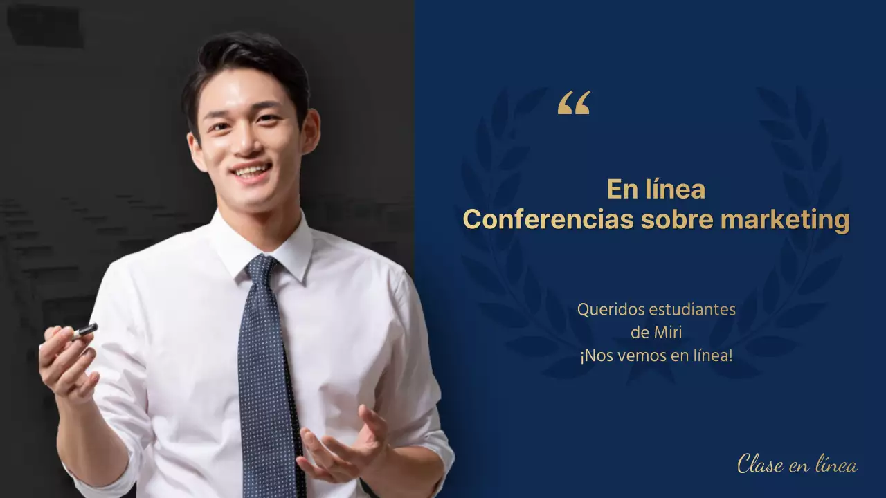 Lecciones de marketing online limpias y sencillas de Navy Blue
