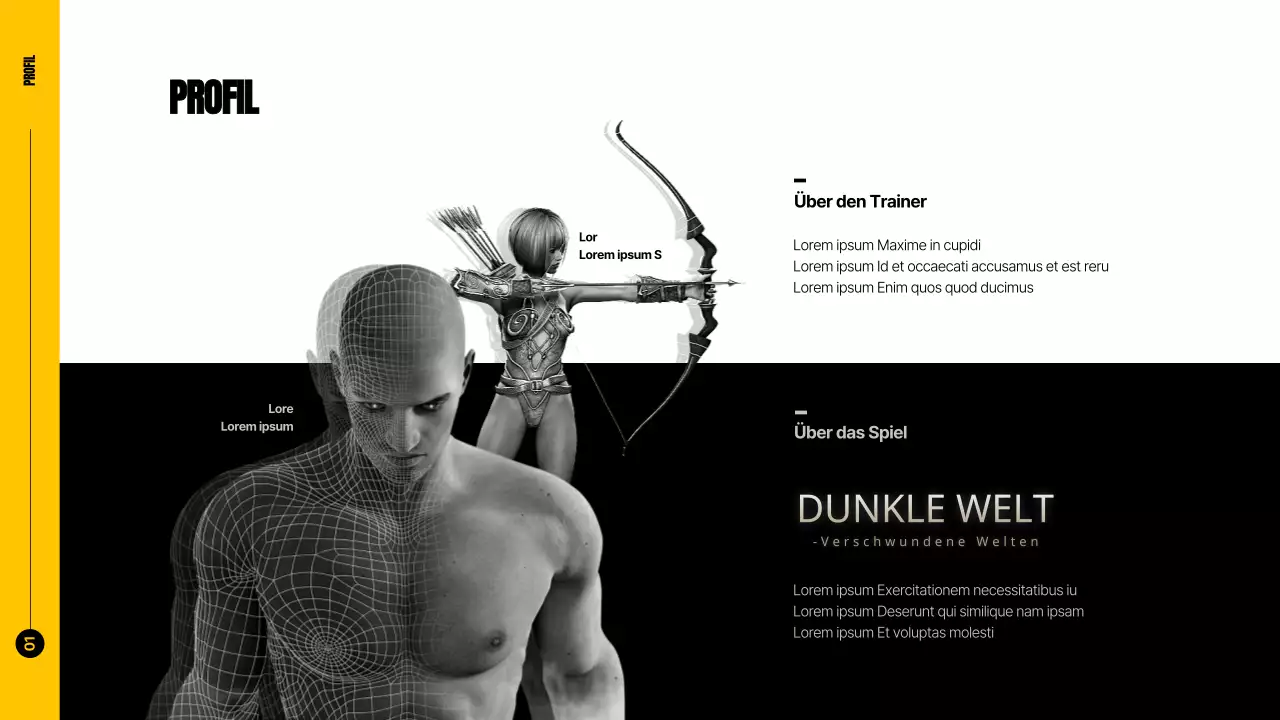 Gelb Schwarz Dynamisches Spielgespräch