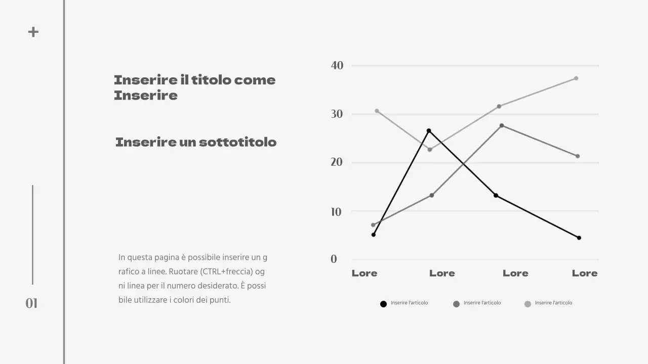 Grafico concettuale pulito in grigio e nero
