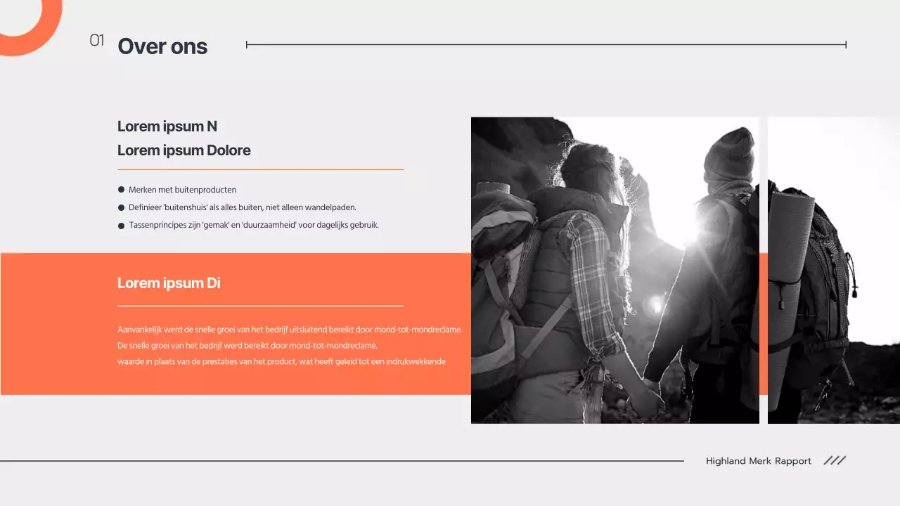 Keurig klassenopdrachtrapport in marine oranje