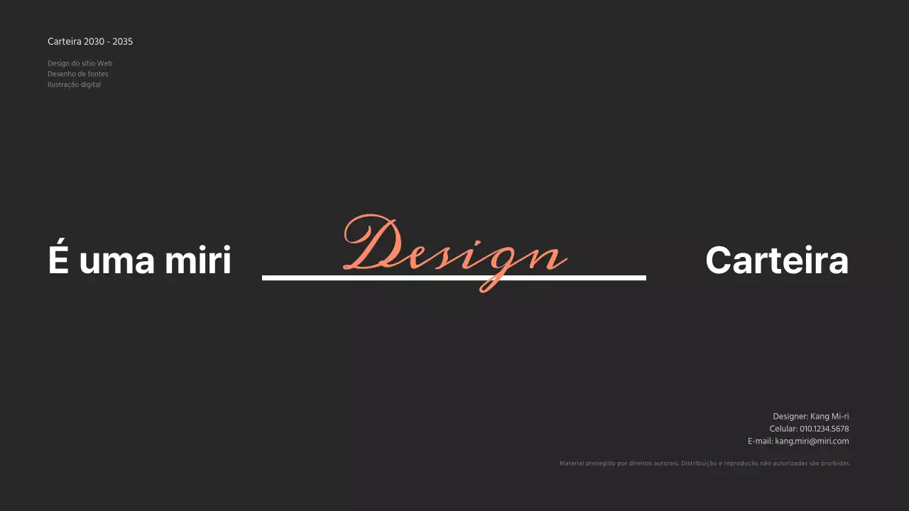 Portfólio de design simples
