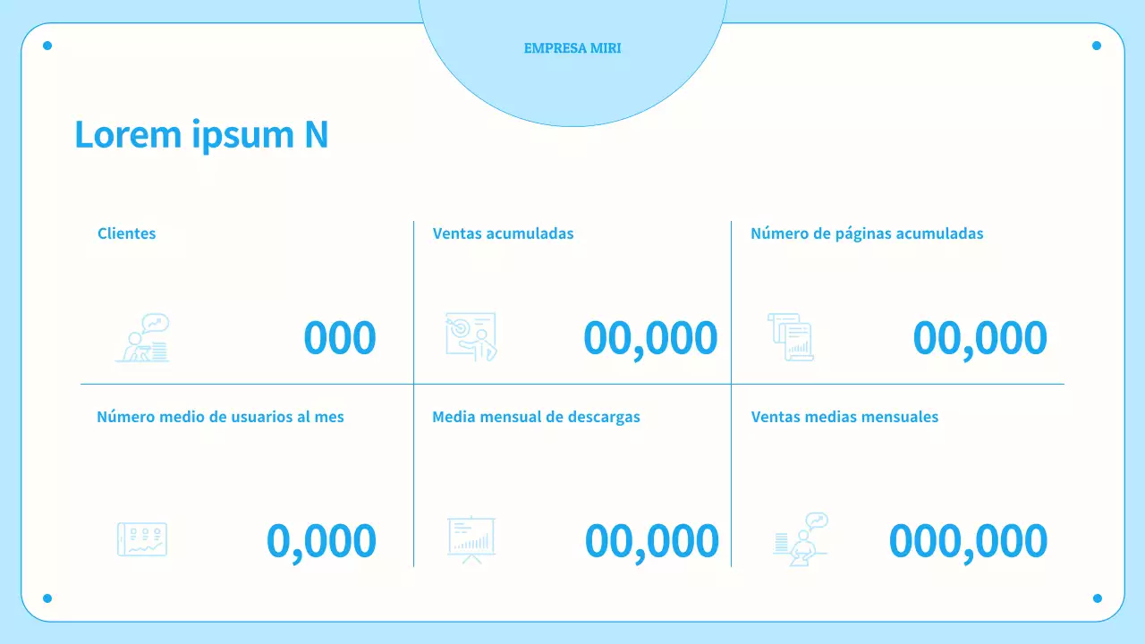 Gráficos e infografías con círculos en tonos pastel azules