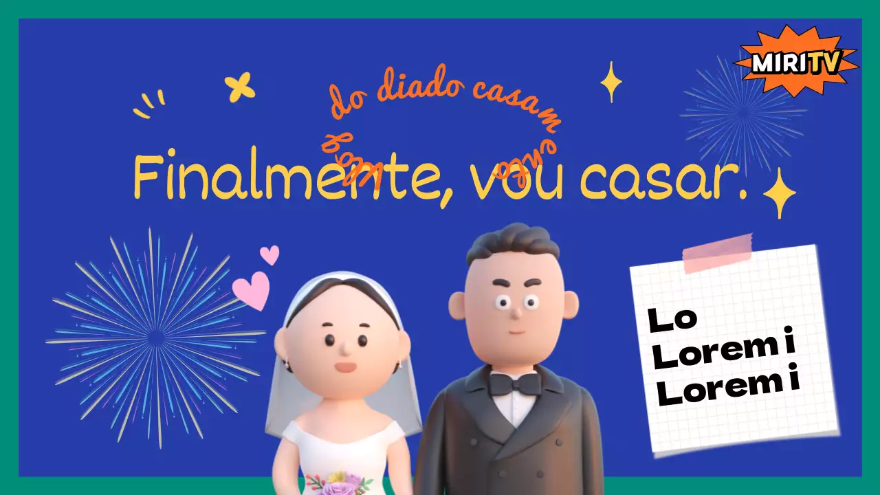 Uma bonita capa azul para o vlog de planeamento do casamento