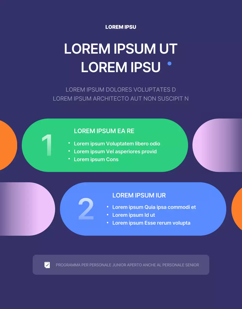 Blu navy, concetto di forma semplice Sistema di formazione professionale in azienda