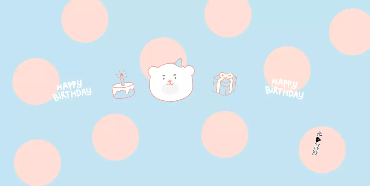 Copos de papel giros para festa de aniversário em tons pastel